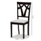 Baxton Studio Sylvia Grey Upholstered and Dark Brown Finished Dining Chair, PK2 142-8028 - alternate 3